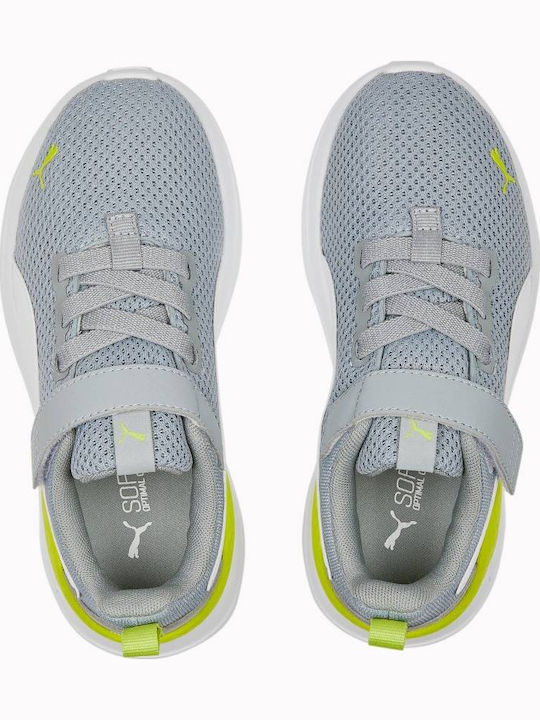 Anzarun Lite AC PS Kids Sports Shoes Running with Hoop & Loop Closure Gray