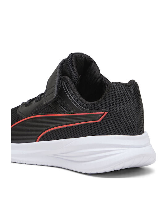 Transport AC Kids Sports Shoes Running with Hoop & Loop Closure Black