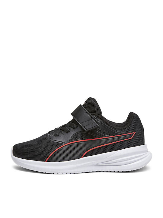 Transport AC Kids Sports Shoes Running with Hoop & Loop Closure Black