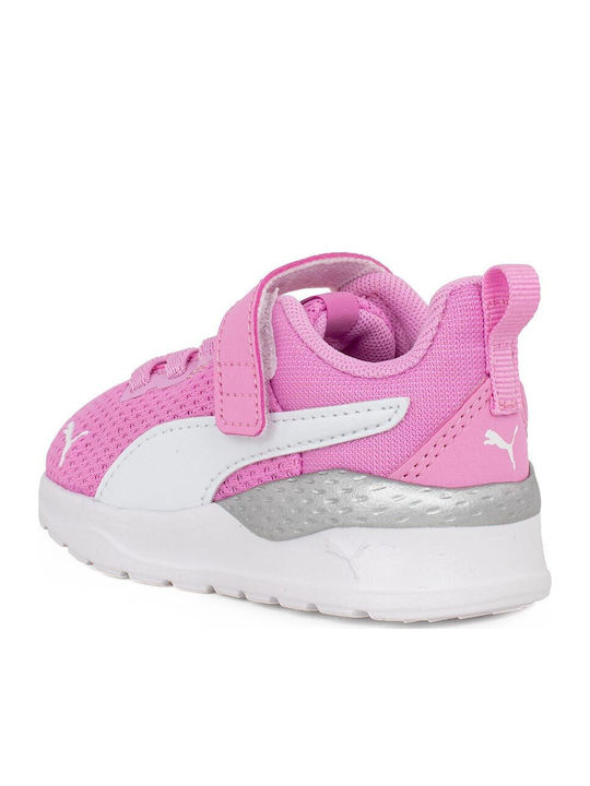 Anzarun Lite Kids Sports Shoes Running with Hoop & Loop Closure Lilac Chiffon / Puma White