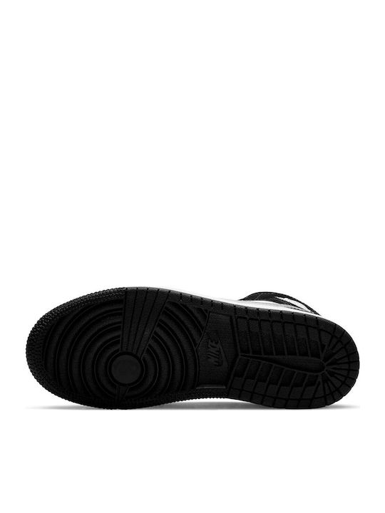 Air  1 Mid Αθλητικά Παιδικά Παπούτσια Μπάσκετ με Κορδόνια Μαύρα