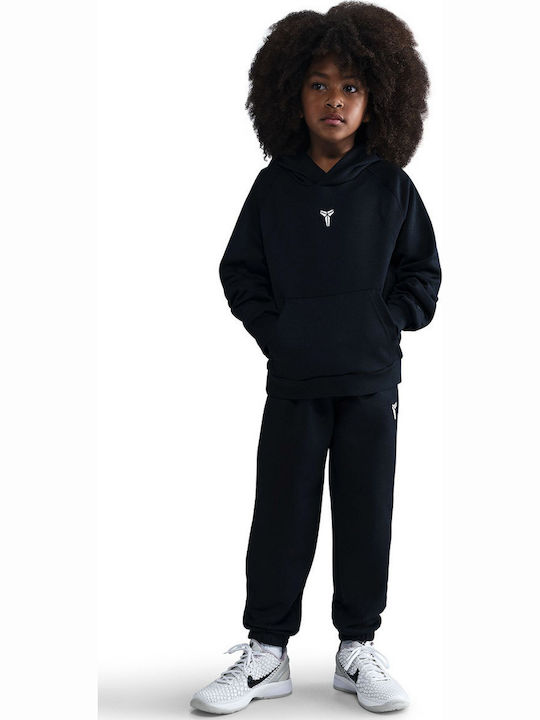 Kids Sweatshirt with Hood and Pockets Black