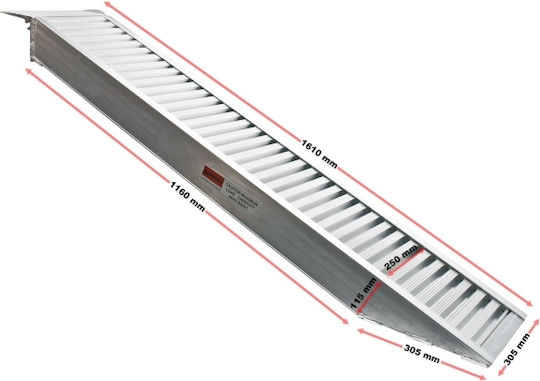 Wiltoc Autofahrtreppen Aluminium Ladebrücke 161cm 2025kg Hubgewicht Fahrzeughubbrücke Bis Zu 2 Tonnen