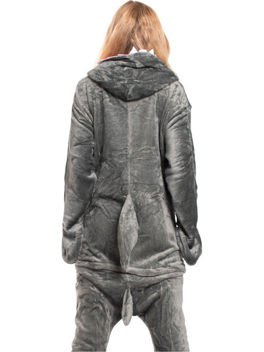 Winter Women's Onesie Pajama Gray