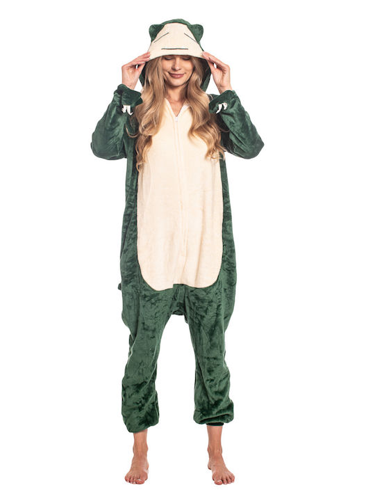 Winter Damen-Produkttyp Baumwollene Ganzkörper-Schlafanzug Grün