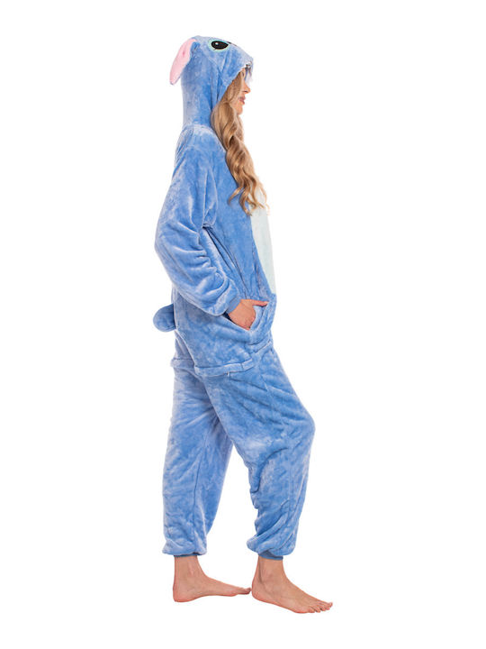 Winter Women's Onesie Pajama Blue