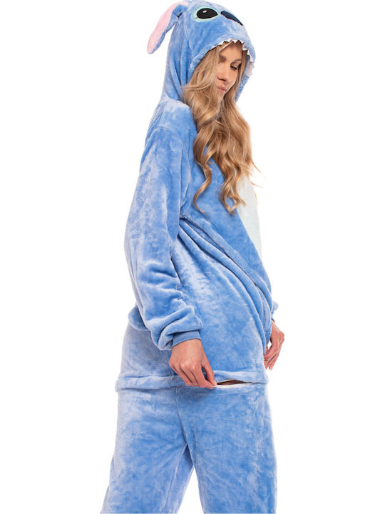 Winter Women's Blue Onesie Pajama