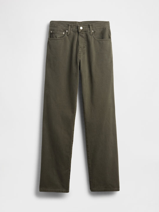 Herren Jeanshose mit Relaxed Gerade Passform Olive