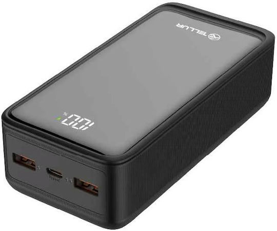 Tellur PD303 Външна Батерия 30000mAh 22.5W Power Delivery Бързо Зареждане Черна