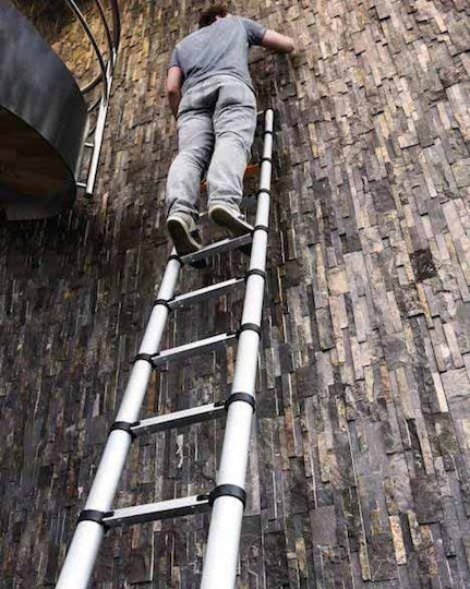 Veritas Telescopic Ladder Aluminum of Steps with Maximum Height 3.8m