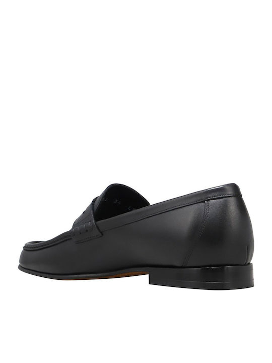 Leder Herren Mokassins in Schwarz Farbe