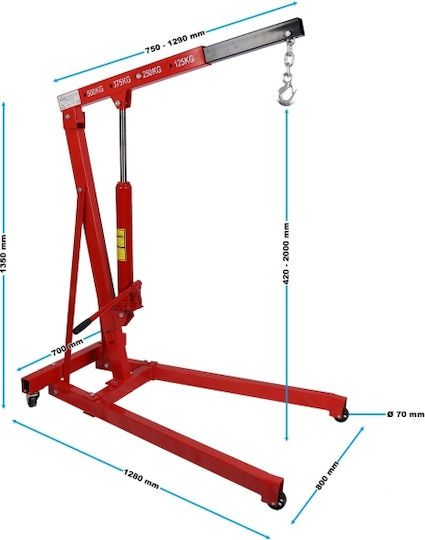Wiltoc Workshop Jack with Maximum Pressure Up to 0.5 Tons