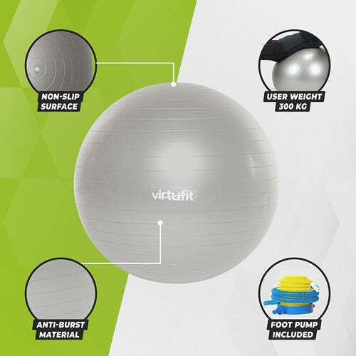 Virtufit Μπάλα Pilates 65cm , 1.1kg σε Γκρι Χρώμα