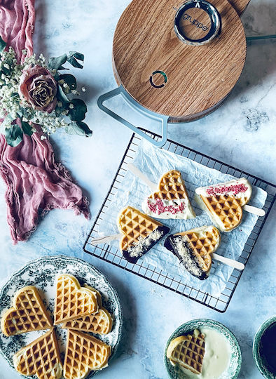 Gruppe Waffle Maker for Heart Waffles 1200W