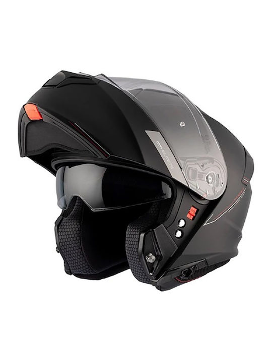 MT Genesis A1 Black Matt Κράνος Μηχανής Flip-Up ECE 22.06 1650gr με Pinlock και Sunvisor