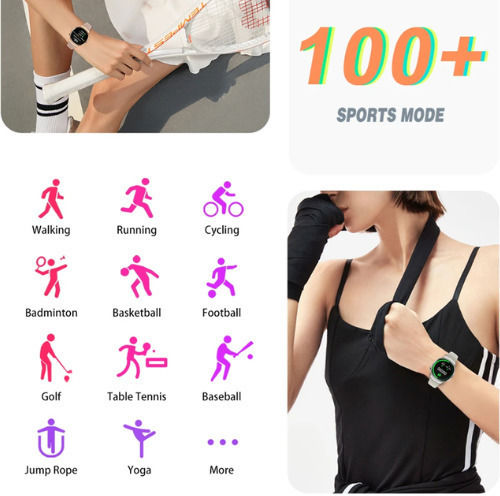M11 Pink Smartwatch with Heart Rate Monitor (Pink)
