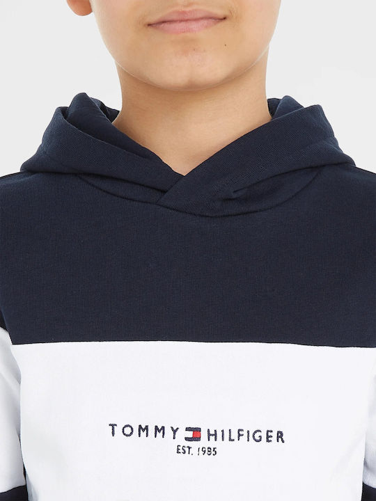 Παιδικό Φούτερ με Κουκούλα Navy Μπλε Essential Colorblock