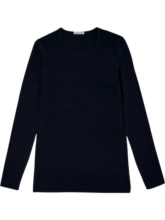 Women's Long Sleeve T-Shirt Blue-navy