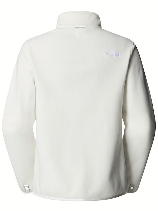Fleece Jachetă de damă cu Fermoar Ecru