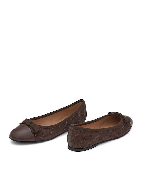 Suede Ballerinas Brown
