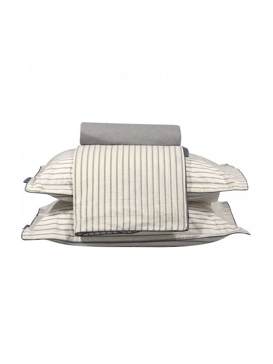 Greenwich Polo Club Сет Чаршафи 250x270см. Essential 2296 Grey, White 4бр