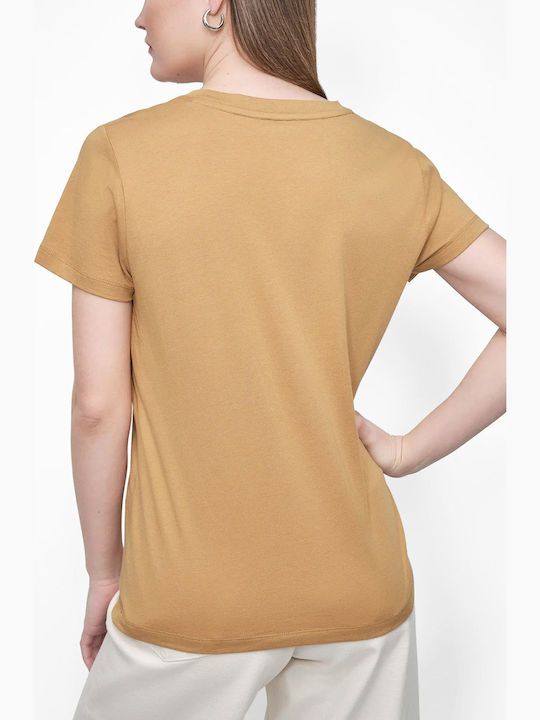 Logo Women's T-shirt Brown