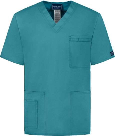 Cherokee WWE4725 Unisex Turquoise Medical Blouse