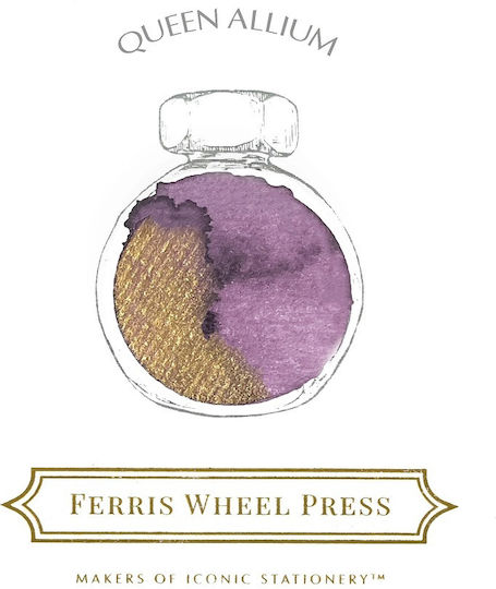 Ferris Wheel Press Replacement Ink for Fountain Pen Purple 38ml FWP Queen Allium 38