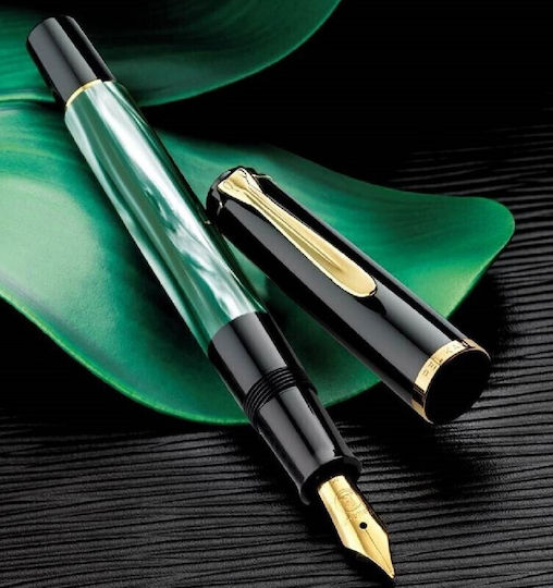 Pelikan Classic M200 Πένα Γραφής Medium από Ατσάλι με Μπλε Μελάνι