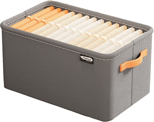 Plastic Storage Box with Lid Gray 42x28x25cm 1pcs