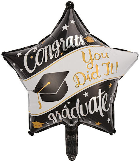 Set 2 Baloane Metalice Folie Flippy Formă Stea 45 Cm Balon 63x53 Cm Design Absolvire Ambalaj Individual Inclus Pai Umflare Aer Heliu Multicolor