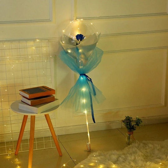 Led Balloon Rose Set Lights Flippy Bouquet Style 35 Cm Diameter Blue