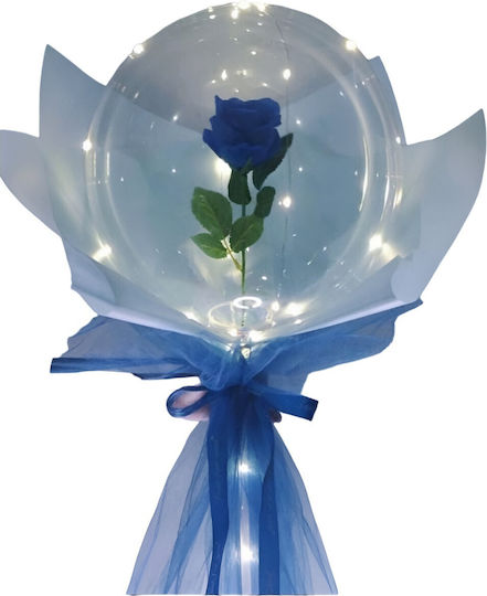 Led Balloon Rose Set Lights Flippy Bouquet Style 35 Cm Diameter Blue