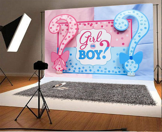 Banner Petrecere Flippy Fata Băiat Design Tematică Revelarea Genului 150 X 100 Cm Albastru Roz