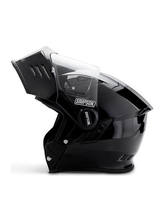Simpson Darksome Flip-Up με Sun Visor ECE 22.06 Black Metal Simpson Darksome Flip-Up με Sun Visor ECE 22.06 Black Metal