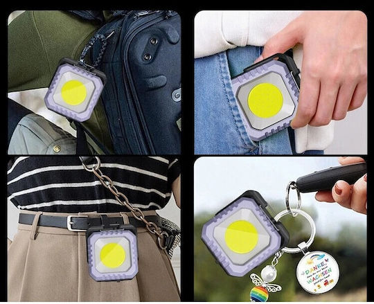 Lumină de lucru și de sit, cu baterie Lanternă Brevet LED IPX5 cu Luminozitate Maximă 500lm Violet