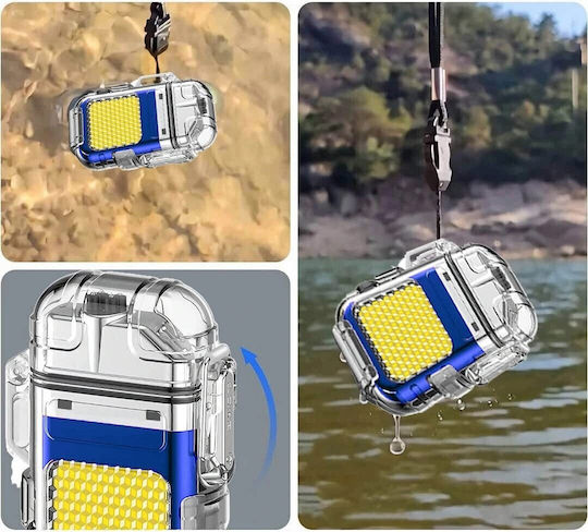 Lumină de lucru și de sit, cu baterie Lanternă Brevet LED IP65 cu Luminozitate Maximă 220lm Albastru