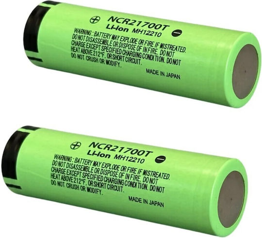 Rechargeable Lithium Battery Size 21700 Ncr21700t Li-ion 3.7v 4800mAh Original 10A 2pcs Tc-272