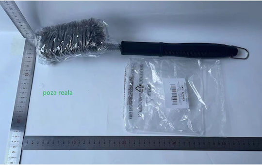 Четка За Почистване На Барбекю Grill Wire Brush Flippy 45 См Дръжка От Неръждаема Стомана 45x7x10 Черна