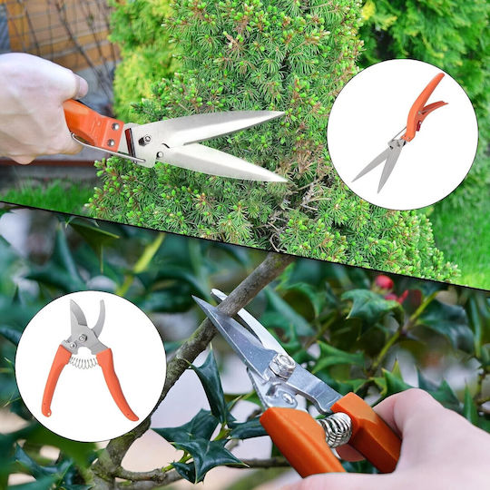Set 10 Unelte de Grădină Flippy Pentru Plantare Prelucrare Sol Îngrijire Plante Mânere Portocalii Material Pvc Oțel Inoxidabil Cutie Inclusă 37x28x7 Cm Negre