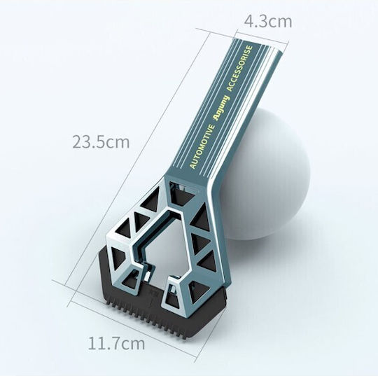 Flippy Universal Single-ended Snow Scraper Car Ergonomic Detachable Handle Windows Bodywork Easy To Use 23.5x4.3 Cm Blue