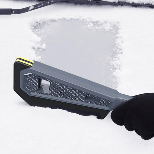 Răzuitoare de Zăpadă Auto cu Două Capete Flippy Universal pentru Îndepărtarea Zăpezii de pe Mașină Mâner Ergonomic Detasabil pentru Geamuri și Caroserie Ușor de Folosit 61x12,5 cm Mov