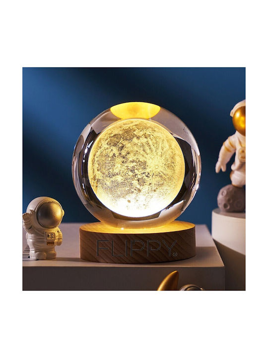 Dekorative Lampe Crystal Ball Weiß