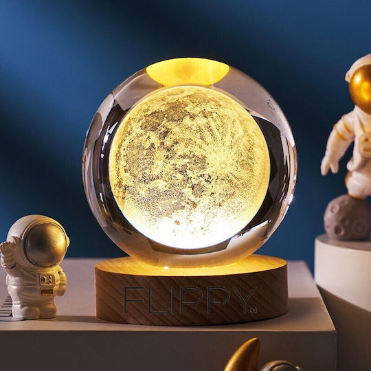 Dekorative Lampe Crystal Ball Weiß