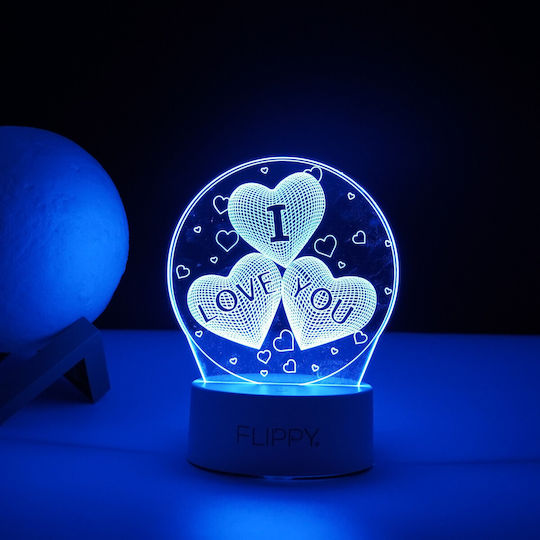Dekorative Lampe 3D-Illusion Mehrfarbig