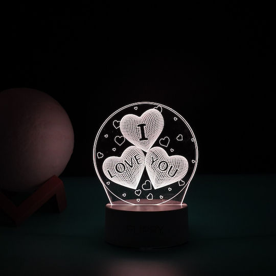 Dekorative Lampe 3D-Illusion Mehrfarbig