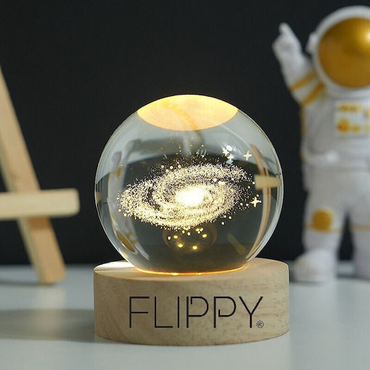 Dekorative Lampe Crystal Ball Weiß
