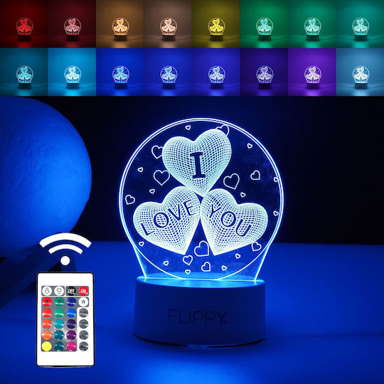 Dekorative Lampe 3D-Illusion Mehrfarbig