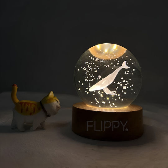 Dekorative Lampe Crystal Ball Weiß