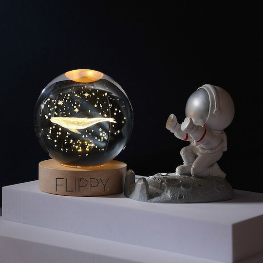 Dekorative Lampe Crystal Ball Weiß